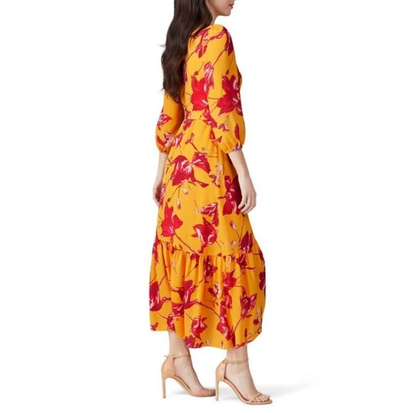 💕COLOR ME COURTNEY💕 Eleanor Wrap Dress ~ Orchid Bloom Floral Print Midi Small - Picture 4 of 13